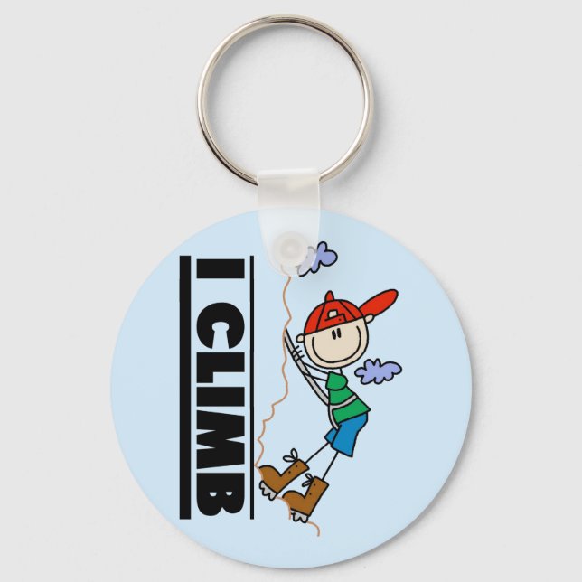 Rock Climbing Tshirts and Gifts Keychain (Front)