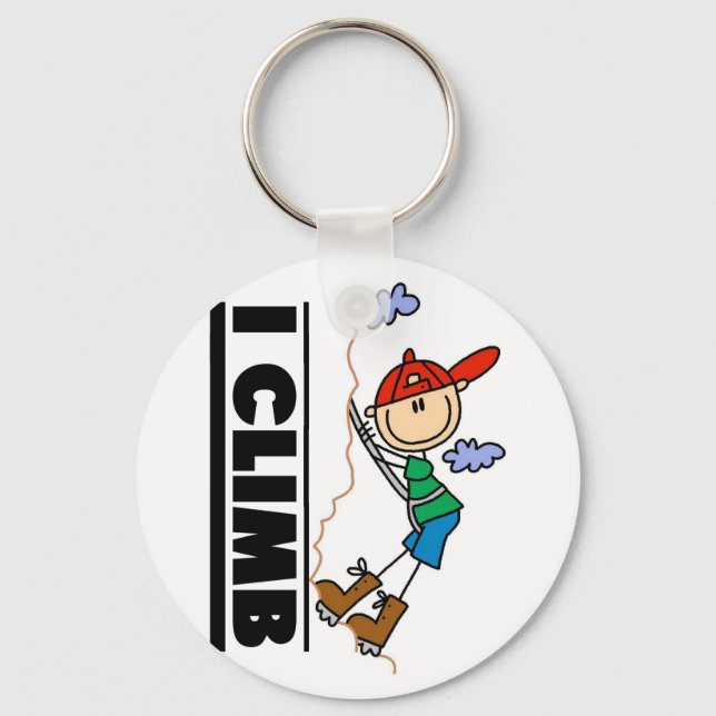 Rock Climbing Tshirts and Gifts Keychain (Front)