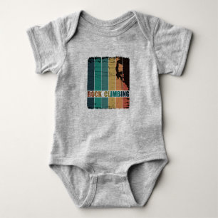 Rock climbing vintage climber baby bodysuit