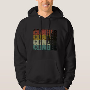 Rock climbing vintage climber hoodie