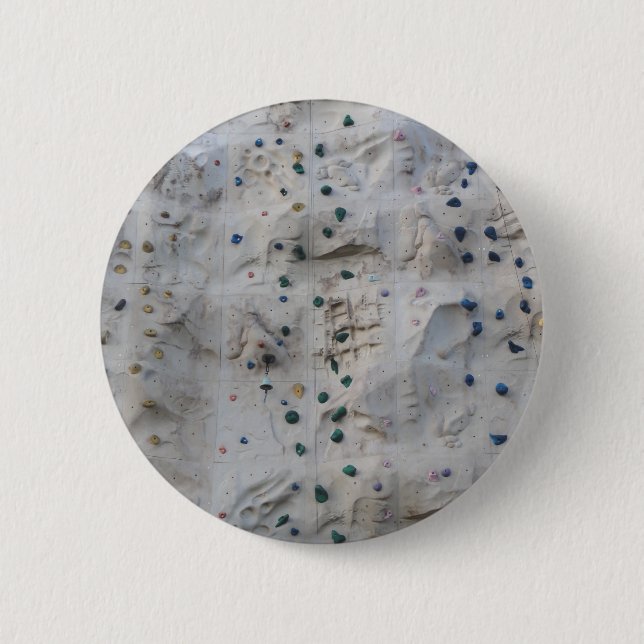 Rock Climbing Wall 2 Inch Round Button (Front)