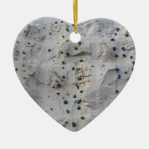 Rock Climbing Wall Ceramic Ornament
