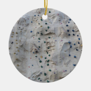 Rock Climbing Wall Ceramic Ornament
