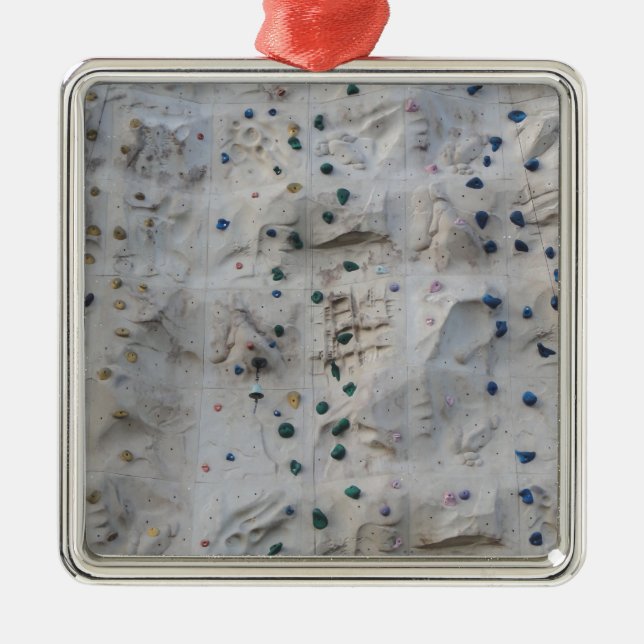 Rock Climbing Wall Metal Ornament (Front)