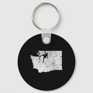 Rock Climbing - Washington Rock Climbing Shirt  Keychain
