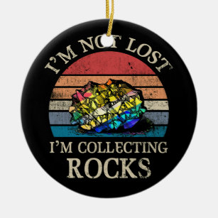 Rock Collecting Geologist Rock Collector Vintage Ceramic Ornament