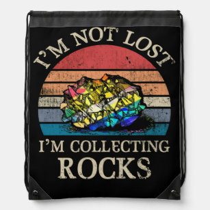 Rock Collecting Geologist Rock Collector Vintage Drawstring Bag