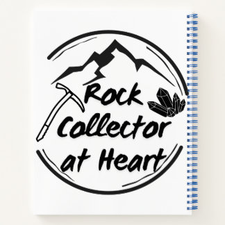 Rock Collector at Heart Minimalist Mountain design Notebook