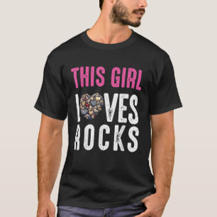 Rock Collector Hunting Women Girl Stones Geology R T-Shirt