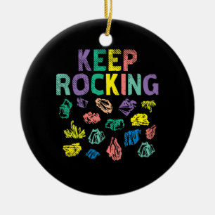 Rock Collector - Keep Rocking Ceramic Ornament