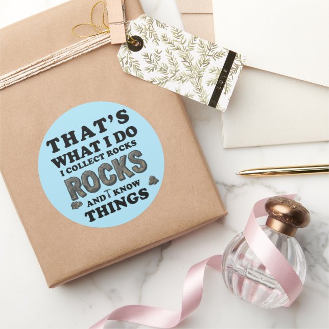 Rock Collector Sticker - Funny Geologist Pun Gift (Gifting)