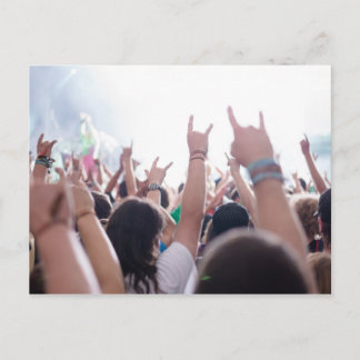 Rock Concert Audience Postcard