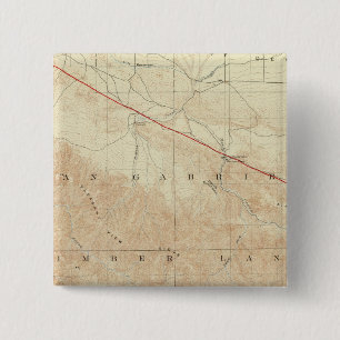 Rock Creek quadrangle showing San Andreas Rift 2 Inch Square Button