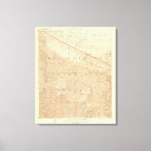 Rock Creek quadrangle showing San Andreas Rift Canvas Print