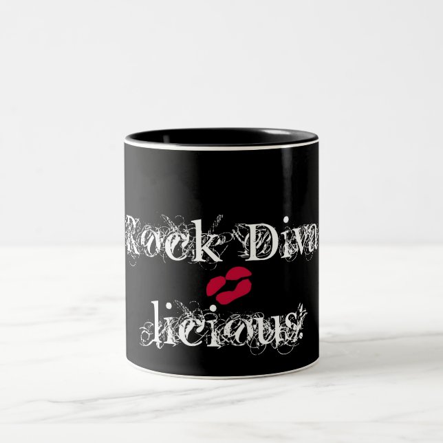 "Rock Diva-licious ! En noir" Mug - Personnalisabl (Centre)
