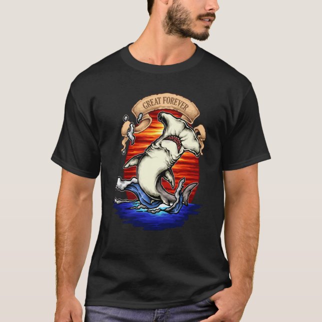 Rock Dolphin A Great Week For A Shark To Stay Posi T-Shirt (Front)