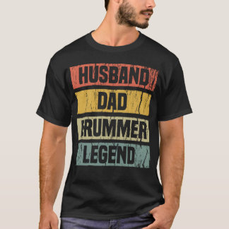 Rock Drummer Dad Vintage Drummers Clothing friends T-Shirt
