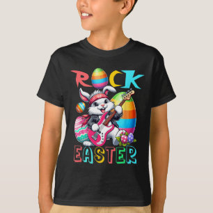 Rock Easter Costume Bunny Playing Guitar Guitarist T-Shirt