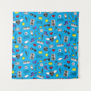 Rock Emo Music Teen Pattern Tapestry