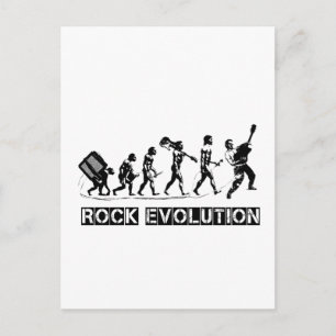 Rock Evolution funny design Postcard