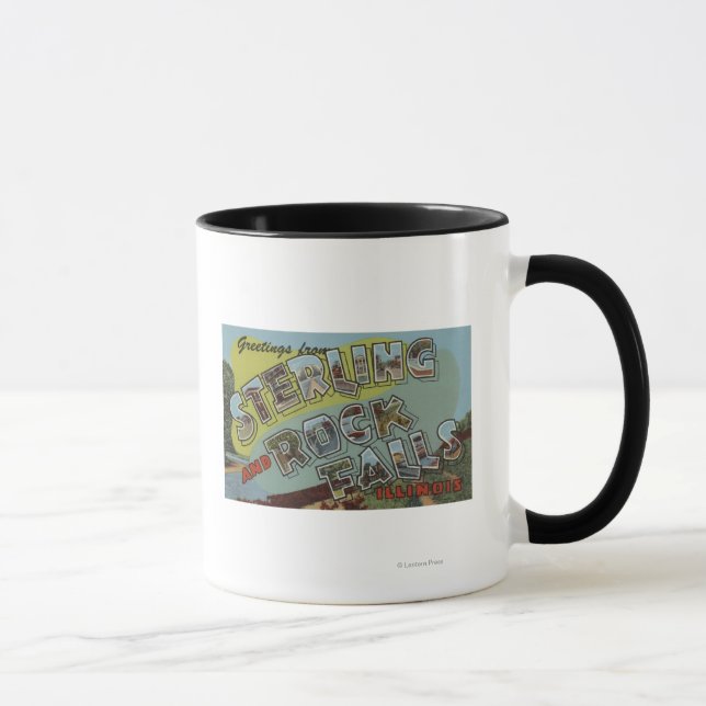 Rock Falls - Large Letter Scenes Mug (Right)