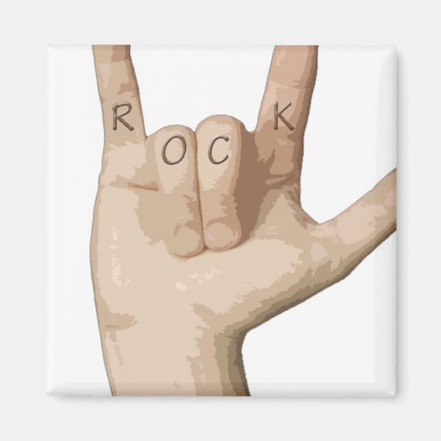 Rock Fingers Magnet (Front)