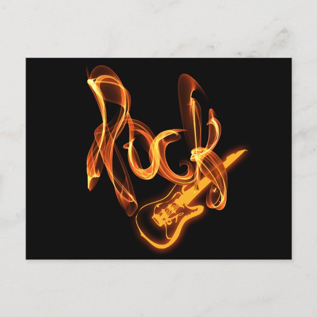 Rock fire sign postcard (Front)