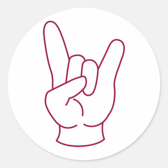 Rock Fist Classic Round Sticker (Front)