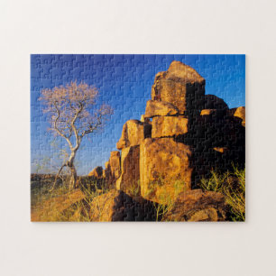 Rock Formation And Tree, Giant's Playground Jigsaw Puzzle