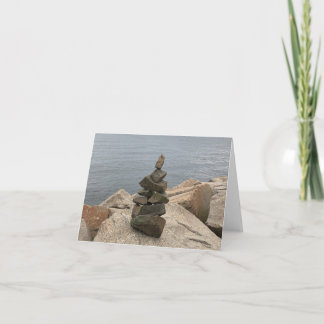Rock formation on the water note card