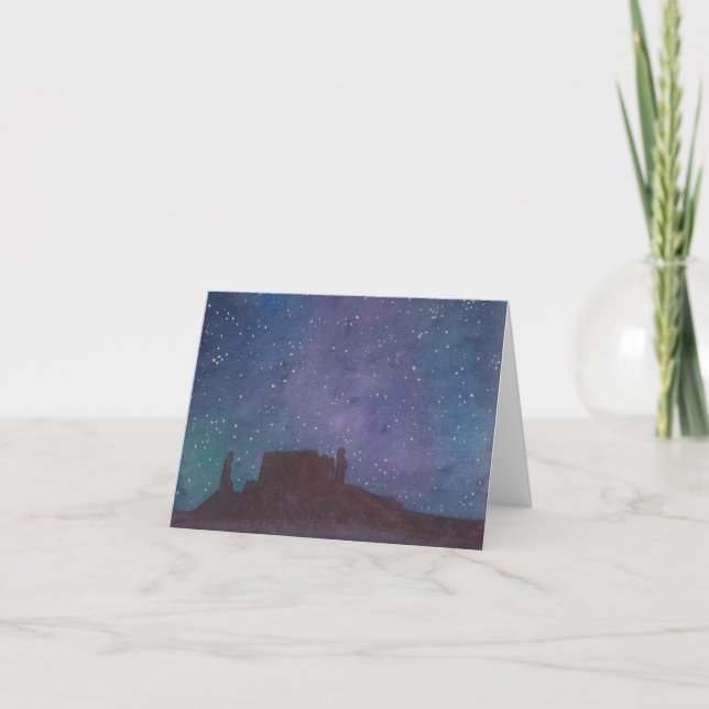 Rock Formation Starry Sky Card (Front)