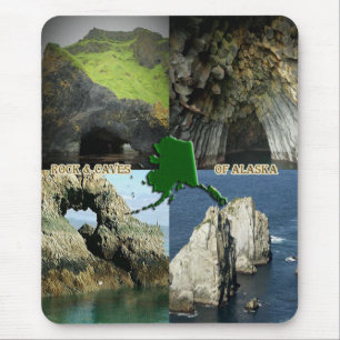 Rock Formations and Caves in Alaska Collage Mouse Pad