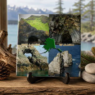 Rock Formations and Caves in Alaska Collage Tile