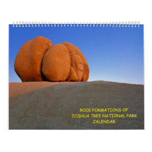 "Rock Formations Of Joshua Tree National Park" Calendar