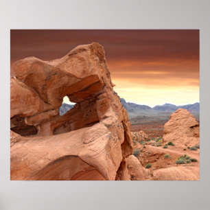 Rock Formations, Valley of Fire State Park, Nevada Poster