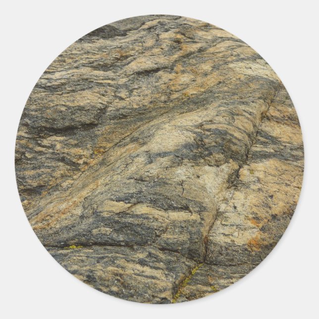 Rock from Joshua Tree Abstract Nature Photography Classic Round Sticker (Front)