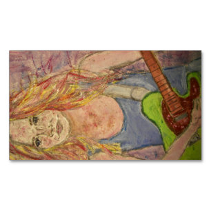 Rock Girl Magnetic Business Card