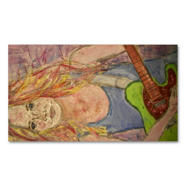 Rock Girl Magnetic Business Card (Front)