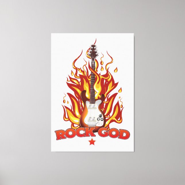 Rock God Canvas Print (Front)