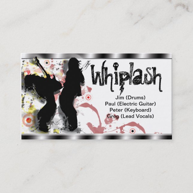rock-group, business card (Front)