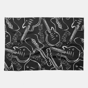 Rock guitar kitchen towel