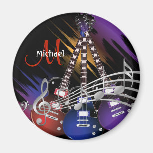 Rock Guitar Music Design Magnet