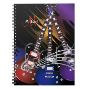 Rock Guitar Music - Personalize Notebook
