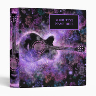 Rock Guitar Music Personalized Custom Text Binder