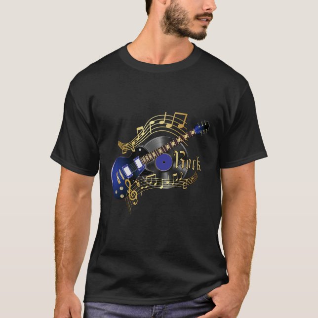Rock Guitar Music T-Shirt (Front)
