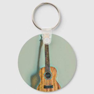 Rock guitar player keychain