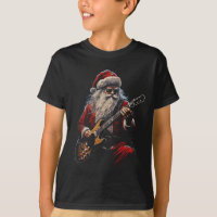 Rock Guitar Santa Claus Playing Guitar - Funny Chr