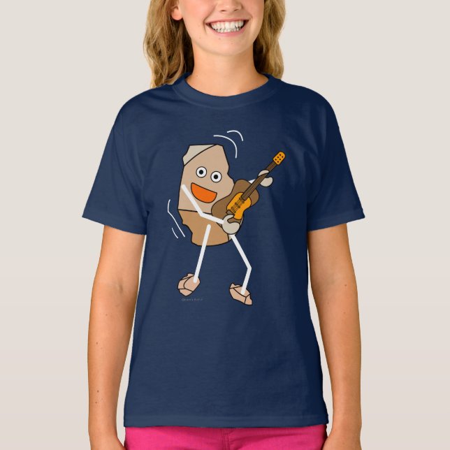 Rock Guitar White T-Shirt (Front)