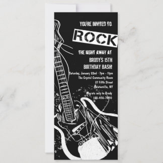 Rock Guitare Black Invitation