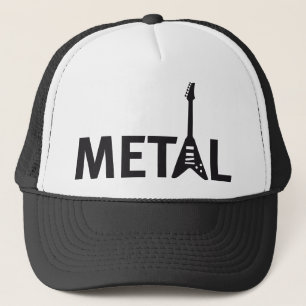 rock guitars trucker hat